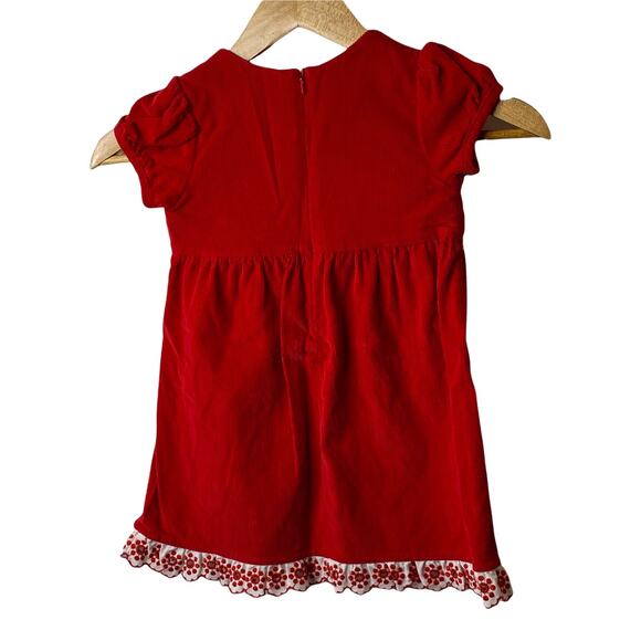 Hanna Andersson Red & White Dress Polka Dots Tiered Ruffles US 3 NEW - Picture 2 of 5